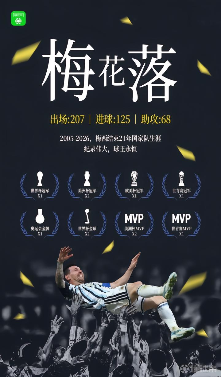 梅西的传奇落幕:21年国家队生涯的辉煌与告别