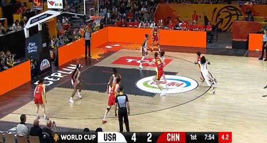 中国女篮61-94不敌美国女篮，张子宇13+6，韩旭11+10